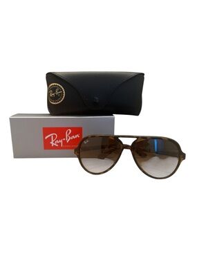 Authentic Ray-Ban Cats 5000 Aviators in Havana w/ Brown Gradient Lenses